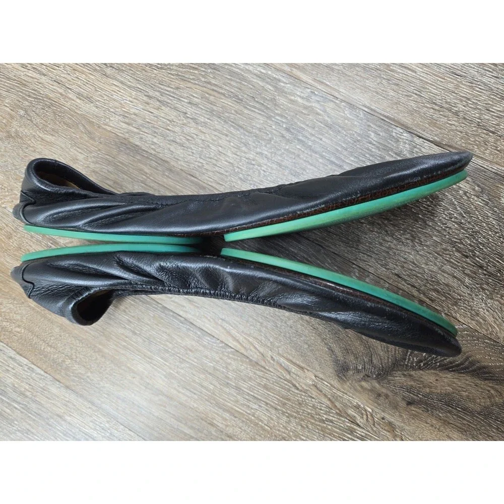 Tieks by Gavrieli Matte Black Leather Ballet Flats Women’s Size 13 Foldable